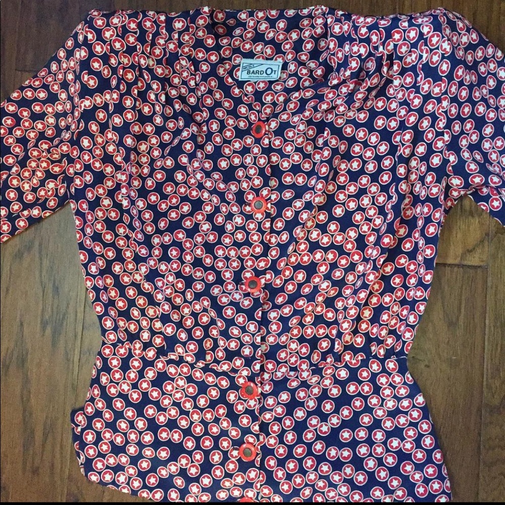 Vintage button down USA blouse